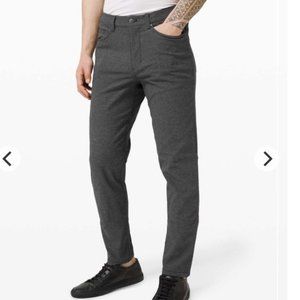 Lululemon ABC Pant Slim Tech Canvas In Heathered Black Size 34